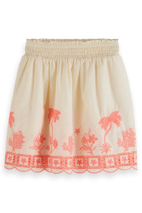 NEON EMBROIDERED SKIRT ECRU by Scotch & Soda