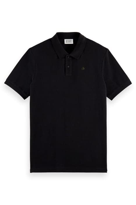 ESSENTIALS - COTTON PIQUE POLO BLACK by Scotch & Soda