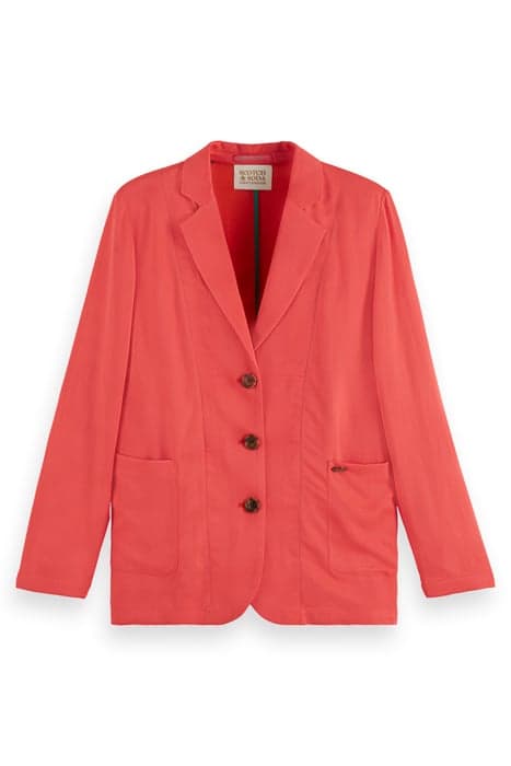 BOXY UNLINED SINGLE BREASTED BLAZER FIERY ROSE by Scotch & Soda