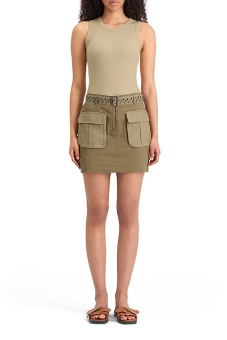 HIGH-RISE CARGO MINI SKIRT LIGHT ARMY by Scotch & Soda