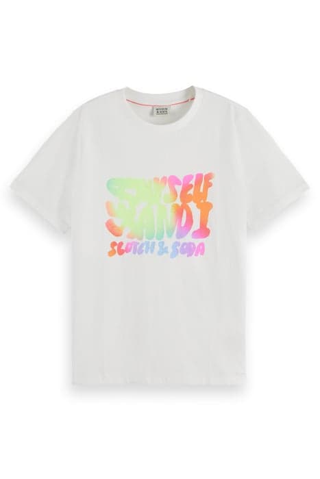 REGULAR FIT FRONT ARTWORK T-SHIRT WHITE by Scotch & Soda