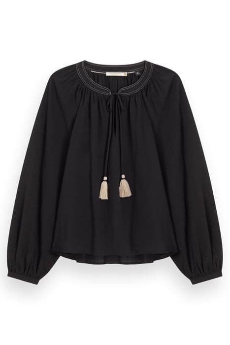 BALLOON SLEEVE TOP EVENING BLACK by Scotch & Soda