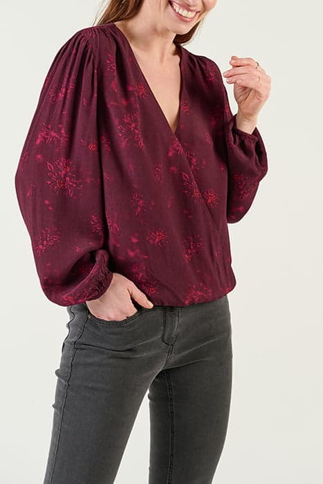 BLOUSE WOVEN LONG SLEEVES 22002012 WINETASTING by Sandwich