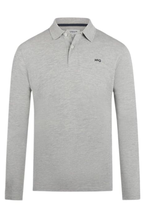 LONG SLEEVE POLO MEDIUM GREY MELANGE by McGregor