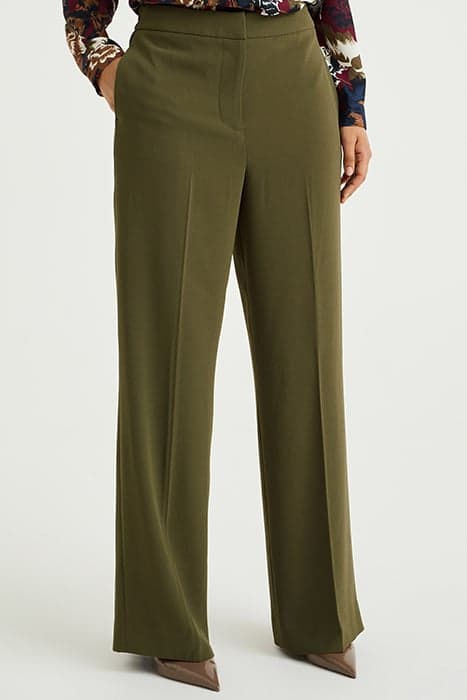 TROUSER DARK GREEN by WE Fashion