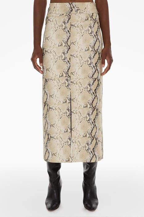 PYTHON SKIRT GOAT LEATHER BEIGE by Helmut Lang