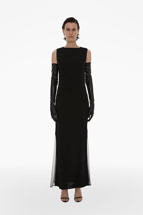 SHEER INSERT DRS VISCOSE BLACK by Helmut Lang