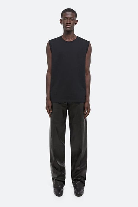 LOGO MUSCLE TANK COTTON BLACK by Helmut Lang