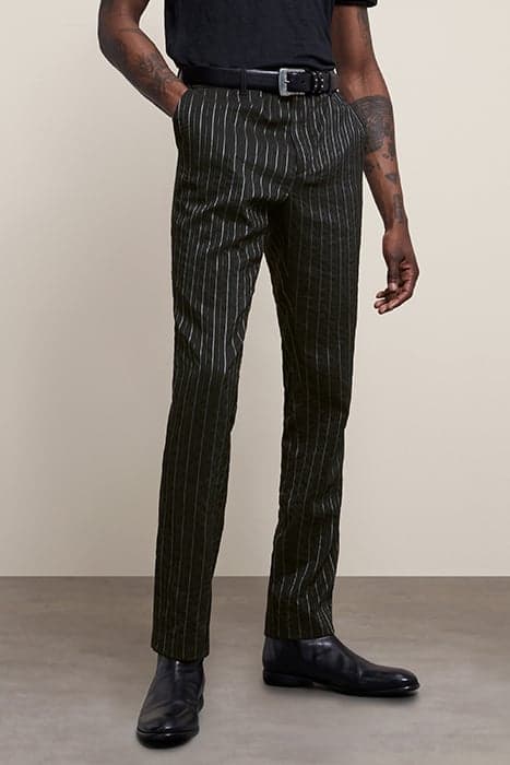 SLIM FIT PANTS WITH WELT HIP POCKET AND BLACK by John Varvatos