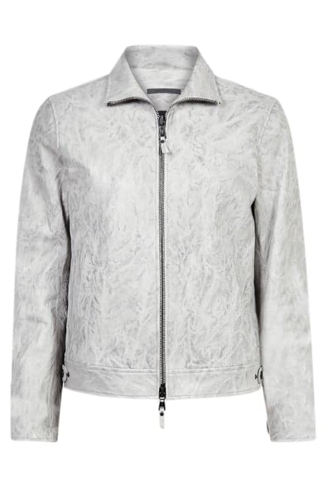 ZIP FRONT JACKET WITH SLIT HIP POCKETS A GREY MIST by John Varvatos