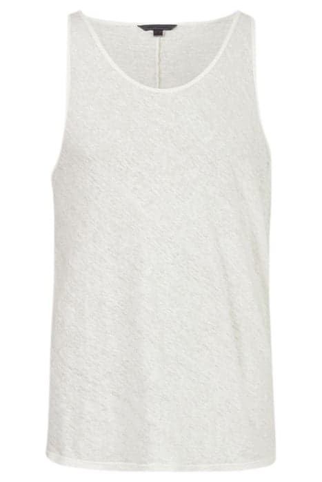 BROOME SLIM FIT LINEN TANK TOP WITH COLD EGG SHELL by John Varvatos