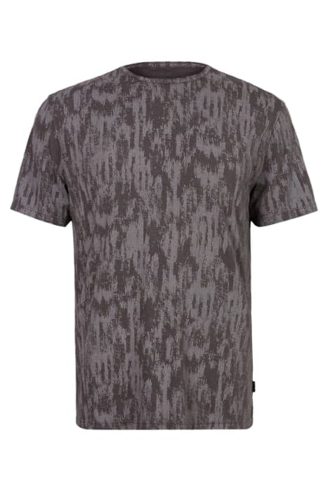 RAMSEY SS IKAT BURNOUT CREW WITH RAW EDG COAL by John Varvatos