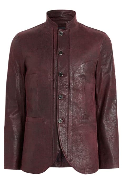 SLIM FIT STAND UP JKT W/ CUT SEAMS OXBLOOD by John Varvatos