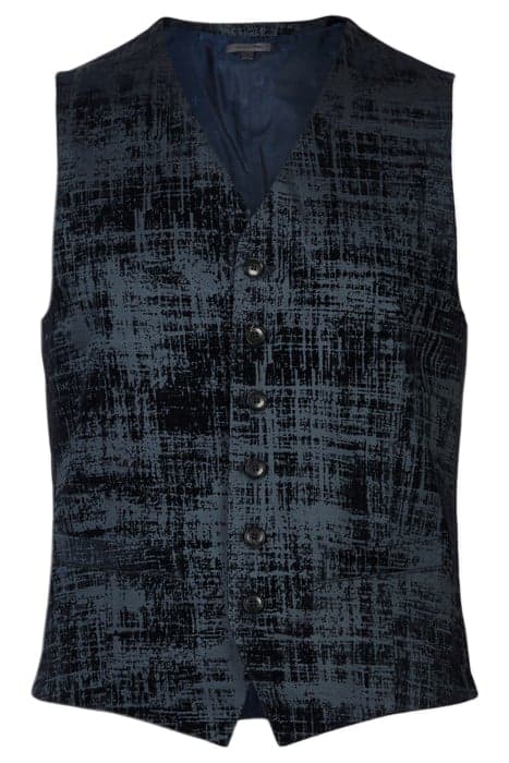 WOOSTER VEST FRONT BODY DARTS VEST WITH NAVY by John Varvatos