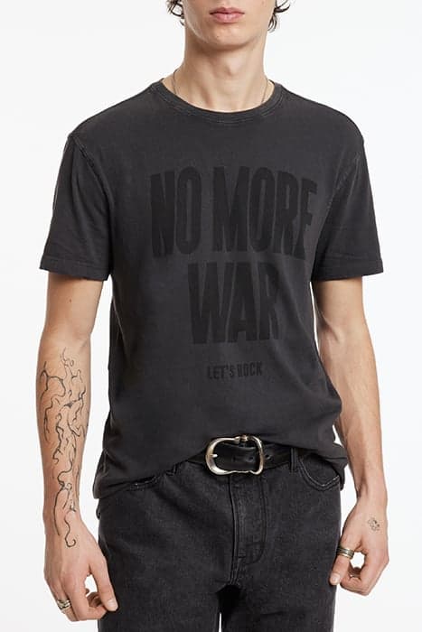 SS CREW TEE - NO MORE WAR CHARCOAL by John Varvatos