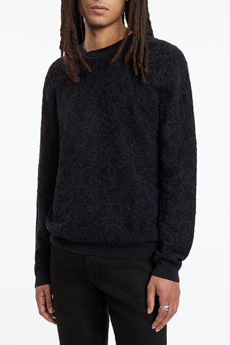 NOLAN REGULAR FIT LONG SLV CREWNECK WITH NAVY by John Varvatos