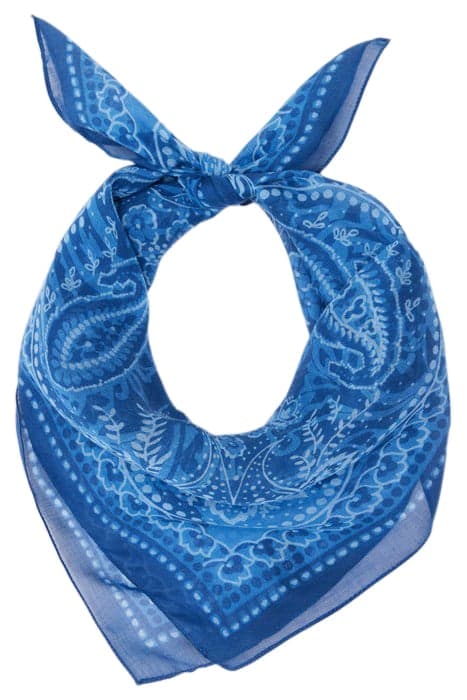 FLORAL BANDANA SCARF CAPRI BLUE by John Varvatos