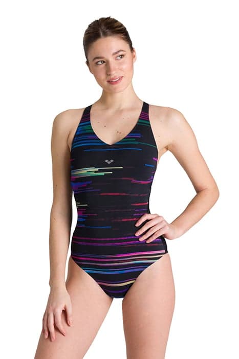 W ANITA CRADLE BACK ONE PIECE BLACK MULTI-BLACK by Arena