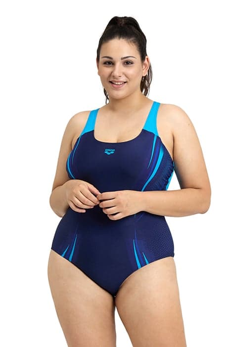 WOMEN'S ARENA SPIKES SWIMSUIT SWIM PRO B NAVY-TURQUOISE by Arena