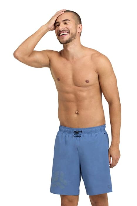 MEN'S ARENA EVO BEACH BOXER LOGO GREY BLUE by Arena