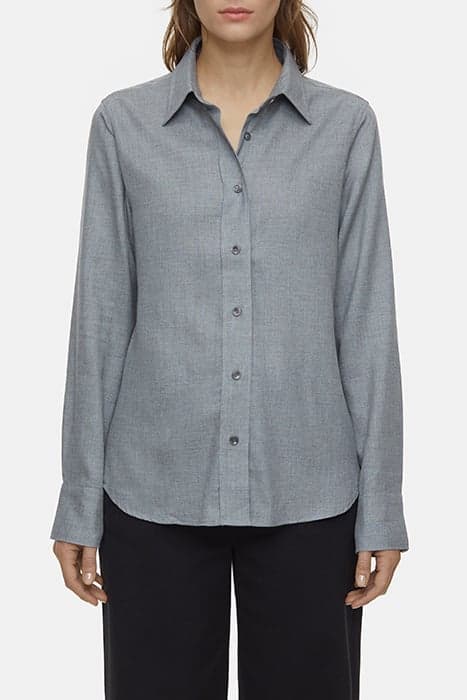 STRAIGHT FITTED SHIRT DARK GREY MELANGE by Closed