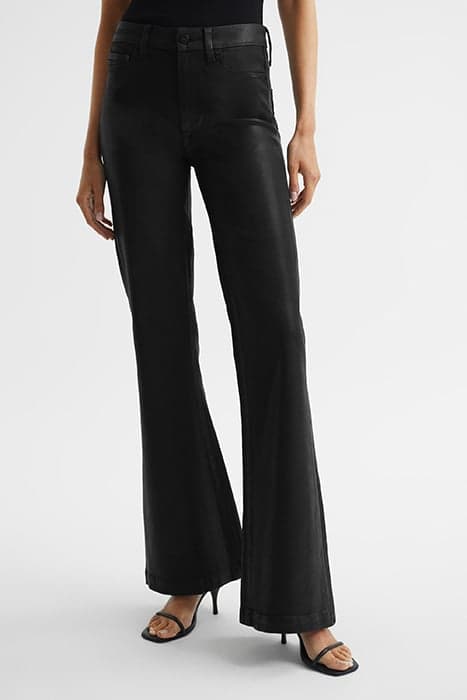 GENEVIEVE-FLARE COATED BLACK by Reiss