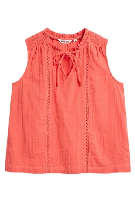 LOTTIE DOUBLE CLOTH VEST MID PINK by White Stuff