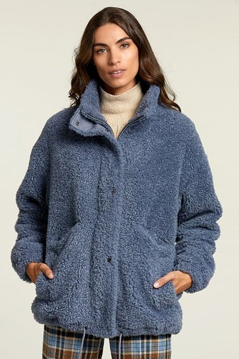 DENIM MOCK NECK COAT by River Woods