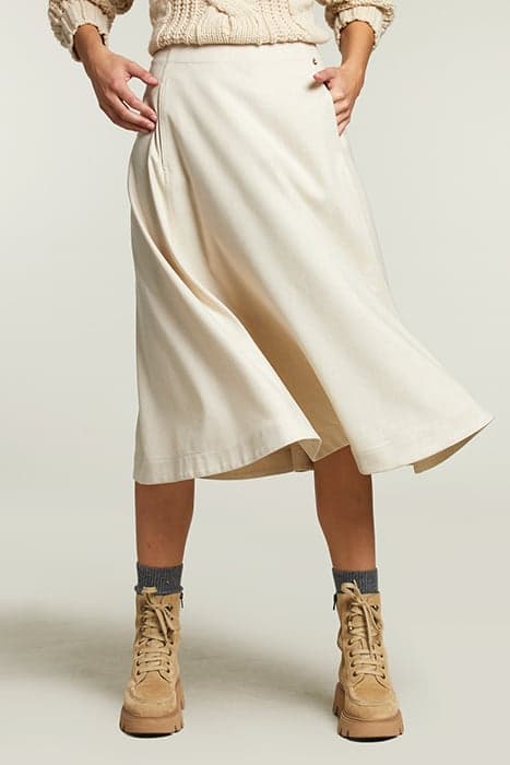 WHITE UNI MIDI SKIRT by River Woods