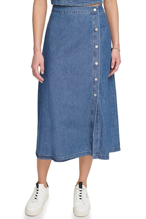 SNAP FRNT DENIM SKRT BAYSIDE by DKNY