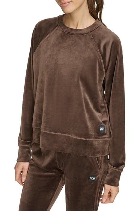 PLATINUM VELOUR CREW BRACKEN by DKNY