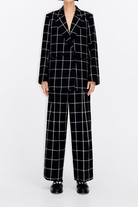 BLACK CHECKED A-LINE BLAZER by Bimba y Lola