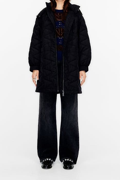 BLACK QUILTED MIDI PUFFER by Bimba y Lola