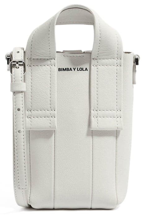 MINI OFF-WHITE LEATHER CROSSBODY BAG by Bimba y Lola