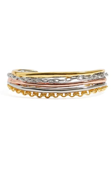 THREE-TONE IRREGULAR RIGID BRACELET by Bimba y Lola