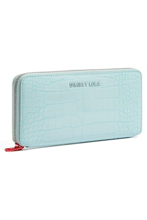 AQUAMARINE MOCK CROC BOOK WALLET by Bimba y Lola