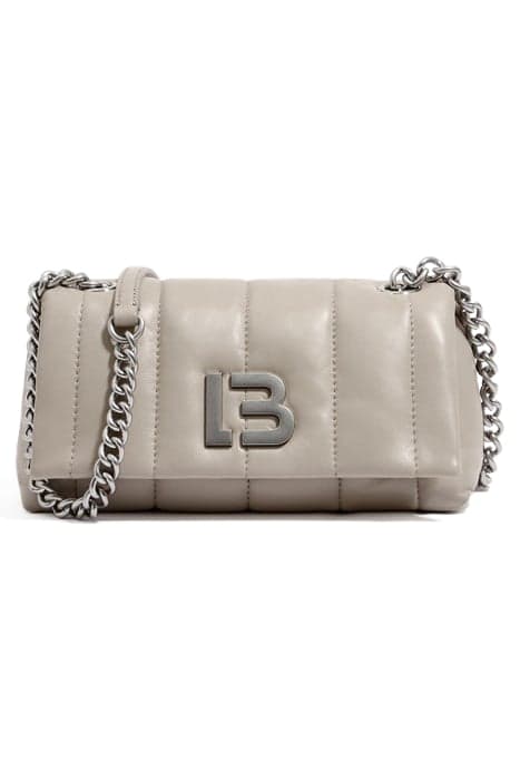 S TAUPE LEATHER FLAP BAG by Bimba y Lola