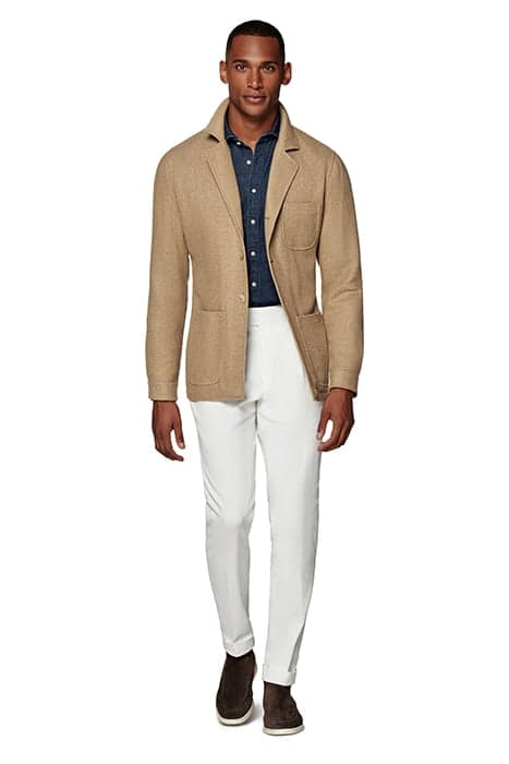 MID BROWN RELAXED FIT SHIRT-JACKET by Suitsupply