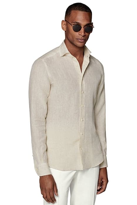 LIGHT BROWN SLIM FIT SHIRT by Suitsupply