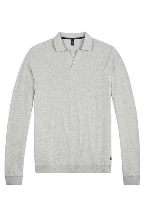 BARNETT | LONGSLEEVE RETRO POLOSHIRT LIGHT GREY MELANGE by WAHTS