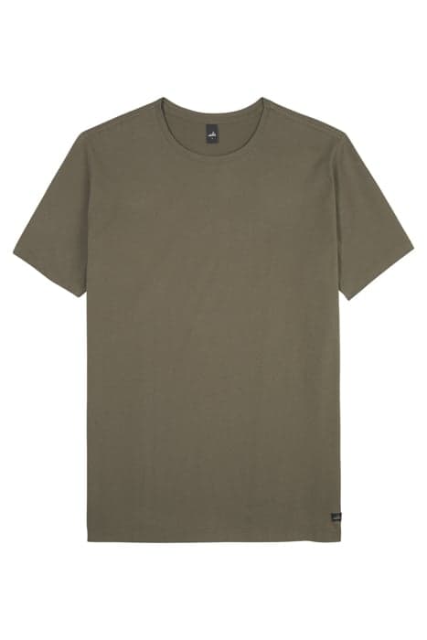 WOODS-CARBON | CREW NECK T-SHIRT DARK KHAKI by WAHTS