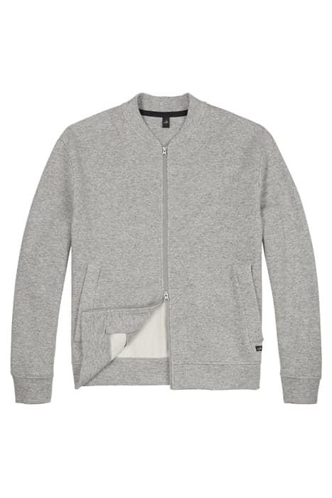 JENSEN | COTTON CASHMERE BOMBER JACKET LIGHT GREY MELANGE by WAHTS