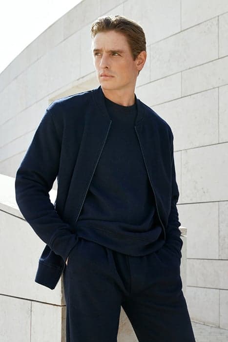 GUNNER | COTTON CASHMERE SWEATER DARK NAVY by WAHTS