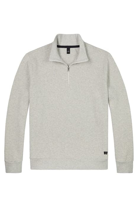 CONNELL | DOUBLE FACE PIQUÉ ZIP-UP TAVERTINE MELANGE by WAHTS