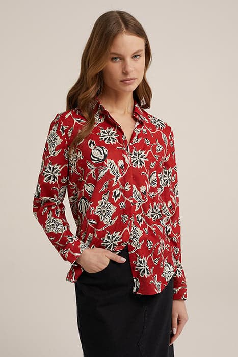 BLOUSE RED by WE Fashion