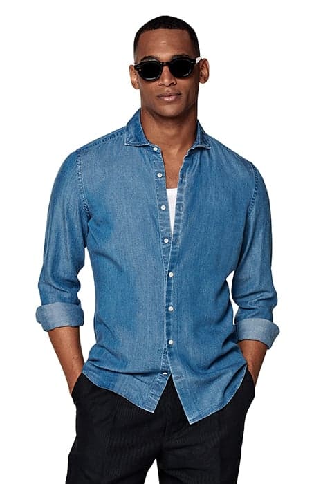 BLUE SLIM FIT SHIRT by Suitsupply