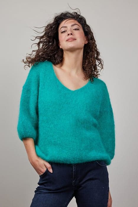 MOHAIR PULLOVER MIRA PEACOCK GREEN by DIDI