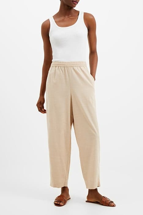 ALANIA LYOCELL BLEND TROUSER BROWN by French Connection