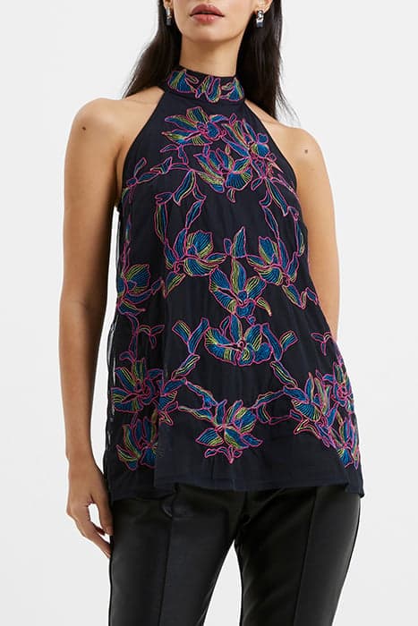 EMILIA EMBROIDERED TOP BLACK by French Connection