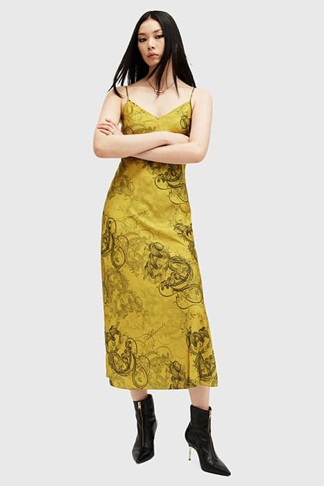 TIANA DRESS HELENA GOLD YELLOW by AllSaints